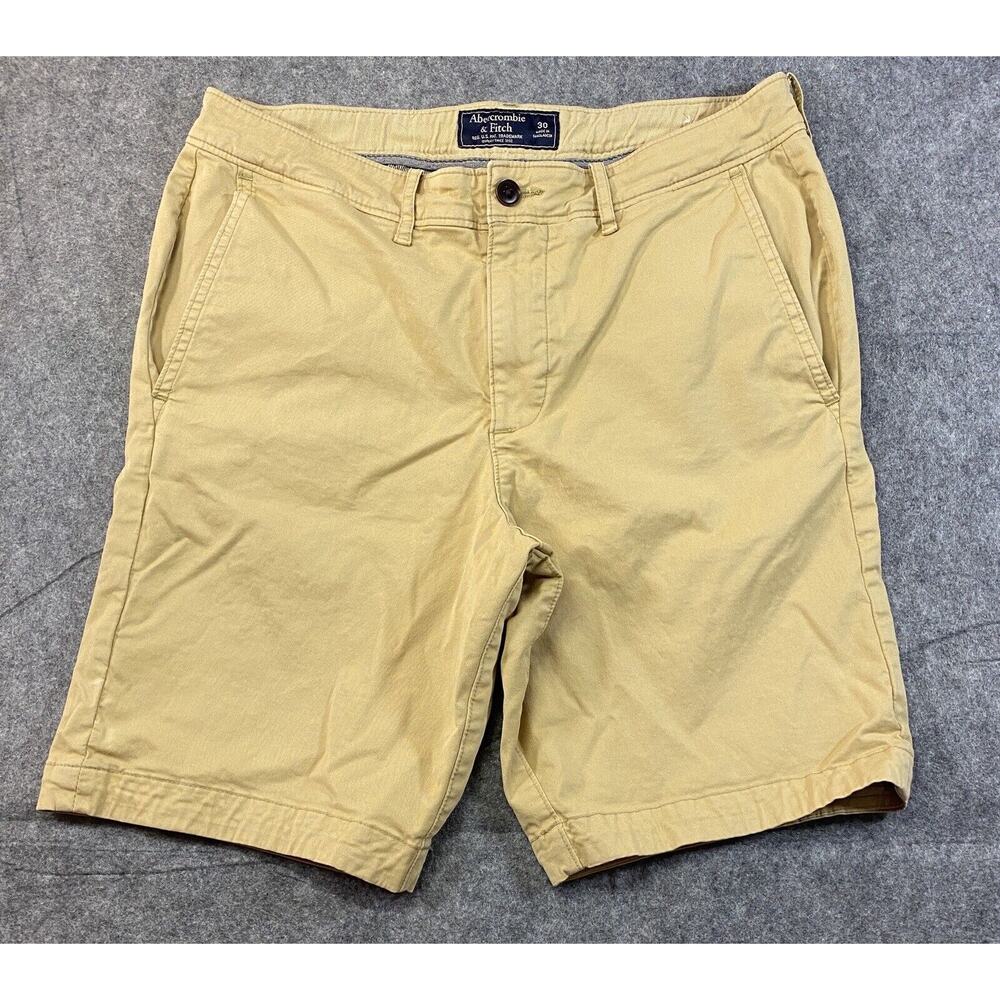 Abercrombie & Fitch Shorts Mens Size 30 Tan Stretch Bermuda Chino